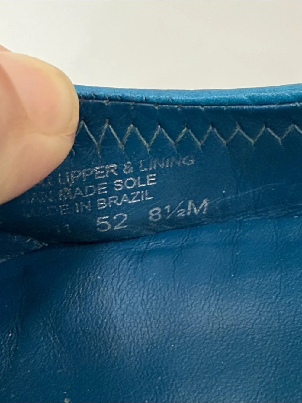 Tory Burch Reva blue leather flats size 8.5 M